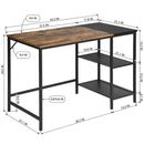 Industrial Home Office Desk with Storage – Sturdy Metal Frame & Spacious Workstation