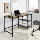 Industrial Home Office Desk with Storage – Sturdy Metal Frame & Spacious Workstation