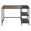 Industrial Home Office Desk with Storage – Sturdy Metal Frame & Spacious Workstation