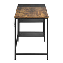 Industrial Home Office Desk with Storage – Sturdy Metal Frame & Spacious Workstation