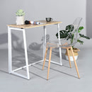 Modern Oak Minimalist Desk with Adjustable Shelf