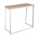 Modern Oak Minimalist Desk with Adjustable Shelf