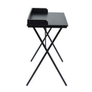 75CM Modern Black Wood Small Desk – Minimalist Design with Metal Frame