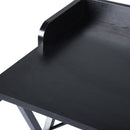 75CM Modern Black Wood Small Desk – Minimalist Design with Metal Frame