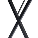 75CM Modern Black Wood Small Desk – Minimalist Design with Metal Frame