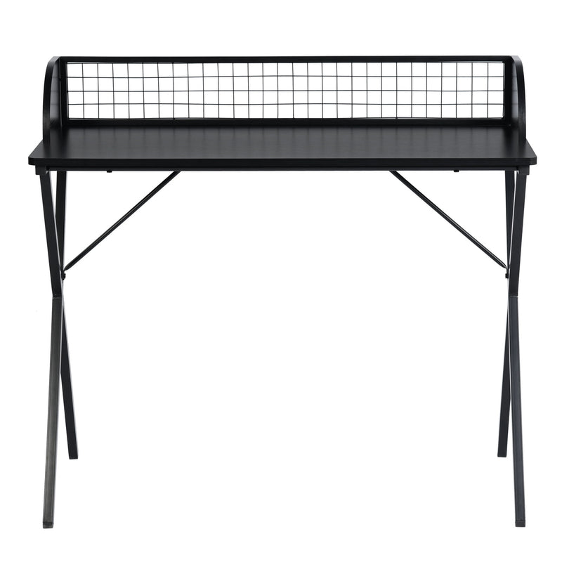 120cm Modern Black Wood Iron Desk with Metal Frame