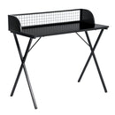120cm Modern Black Wood Iron Desk with Metal Frame