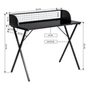 120cm Modern Black Wood Iron Desk with Metal Frame
