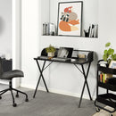 120cm Modern Black Wood Iron Desk with Metal Frame