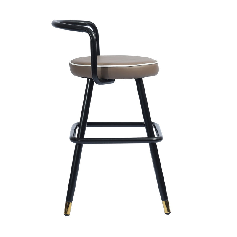 BALLON PU upholstery Counter Barstool(set of 2)-HomyCasa