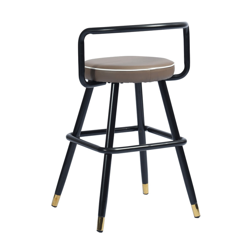 BALLON PU upholstery Counter Barstool(set of 2)-HomyCasa