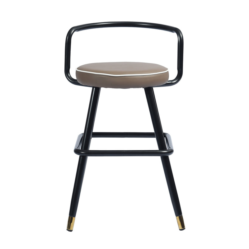 BALLON PU upholstery Counter Barstool(set of 2)-HomyCasa