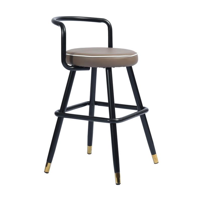 BALLON PU upholstery Counter Barstool(set of 2)-HomyCasa