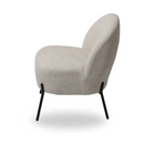 Beige Fabric Accent Chair with Black Painted Legs – Comfortable & Stylish