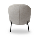 Beige Fabric Accent Chair with Black Painted Legs – Comfortable & Stylish