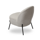 Beige Fabric Accent Chair with Black Painted Legs – Comfortable & Stylish