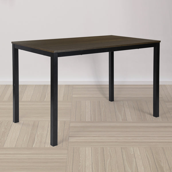 BRANDT Walnut Dining Table with Black Legs – 120 cm Length