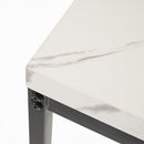 Modern Marble-Effect Dining Table - 120CM/150CM