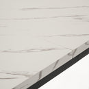 Modern Marble-Effect Dining Table - 120CM/150CM