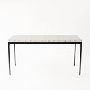 Modern Marble-Effect Dining Table - 120CM/150CM