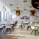 Modern Marble-Effect Dining Table - 120CM/150CM