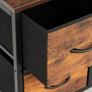Modern 39.37in Length Storage Console with 2 Drawers and Metal Frame