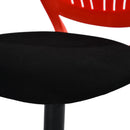 Office Chair with Red PU Casters – Adjustable Height, Black Corduroy Upholstery