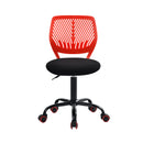 Office Chair with Red PU Casters – Adjustable Height, Black Corduroy Upholstery