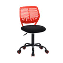 Office Chair with Red PU Casters – Adjustable Height, Black Corduroy Upholstery