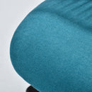 Ergonomic Aqua Office Chair with PU Casters – Adjustable Height, Aqua Corduroy Upholstery