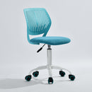 Ergonomic Aqua Office Chair with PU Casters – Adjustable Height, Aqua Corduroy Upholstery