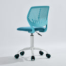 Ergonomic Aqua Office Chair with PU Casters – Adjustable Height, Aqua Corduroy Upholstery