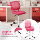 Ergonomic Small Task Chair with Adjustable Height &amp; 360° Swivel – Stylish Pink Design for Kids, Home Office, and Compact Spaces