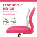 Ergonomic Small Task Chair with Adjustable Height &amp; 360° Swivel – Stylish Pink Design for Kids, Home Office, and Compact Spaces