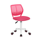 Ergonomic Small Task Chair with Adjustable Height &amp; 360° Swivel – Stylish Pink Design for Kids, Home Office, and Compact Spaces