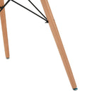 Modern Round Dining Table with Black or White Top and Wooden Legs