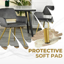 Set of 4 Charles Charcoal Dining Chairs – 250 lb Weight Capacity, Breathable Back Design, Gold Metal Legs, Modern Style