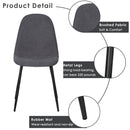 5-Piece Dining Set – Faux Marble Table with Grey Fabric Chairs | Modern & Chic