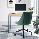 Modern Velvet Office Chair with Adjustable Height and Rolling Casters – Available in Green & Grey