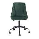 Modern Velvet Office Chair with Adjustable Height and Rolling Casters – Available in Green & Grey
