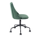 Modern Velvet Office Chair with Adjustable Height and Rolling Casters – Available in Green & Grey