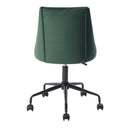 Modern Velvet Office Chair with Adjustable Height and Rolling Casters – Available in Green & Grey