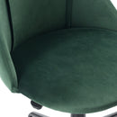 CIAN Green Velvet Office Chair - Ergonomic Design with Adjustable Height