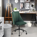 CIAN Green Velvet Office Chair - Ergonomic Design with Adjustable Height