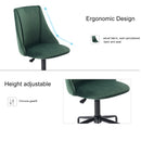 CIAN Green Velvet Office Chair - Ergonomic Design with Adjustable Height