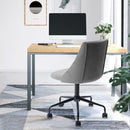 Modern Velvet Office Chair with Adjustable Height and Rolling Casters – Available in Green & Grey