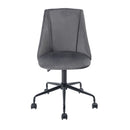 Modern Velvet Office Chair with Adjustable Height and Rolling Casters – Available in Green & Grey