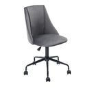 Modern Velvet Office Chair with Adjustable Height and Rolling Casters – Available in Green & Grey