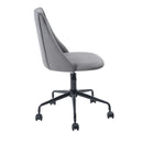 Modern Velvet Office Chair with Adjustable Height and Rolling Casters – Available in Green & Grey