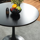 Modern Round Dining Table – Tulip-Style Pedestal Table, Available in Black & White (31.5")